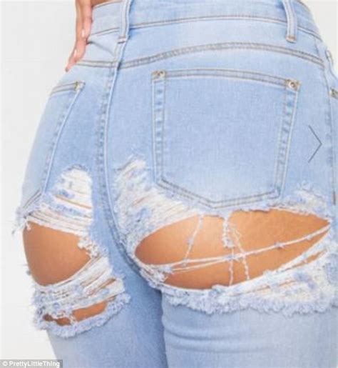 fashion brands are selling bizarre butt exposing ripped jeans daily mail online