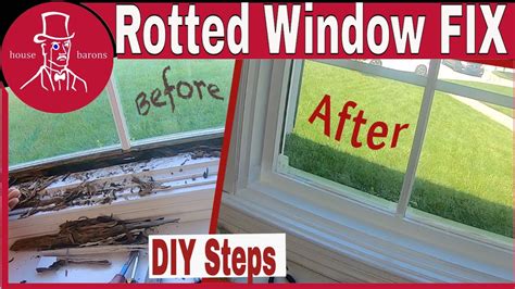 How To Repair A Rotted Window Frame Fix Window From Inside Youtube