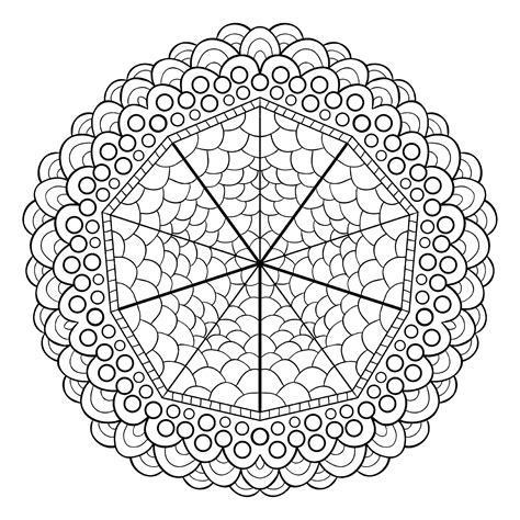 Unique Mandala Design Mandalas Adult Coloring Pages