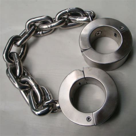 Super Weight Thick Stainless Steel Chain Leg Irons Shackles Sex Games Metal Bondage Restraints
