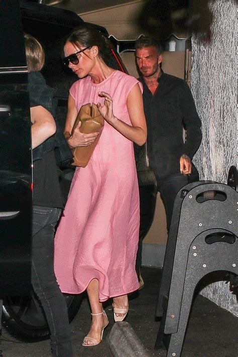 Victoria Beckham Outfits Victoria Beckham Style Victoria Style Pink Sleeveless Dress Pink