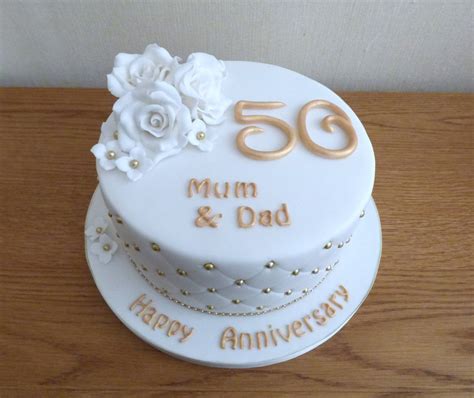 Simple 50th Anniversary Cake Susies Cakes