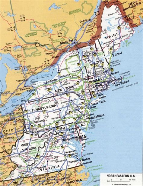Map Of Eastern Seaboard Usa