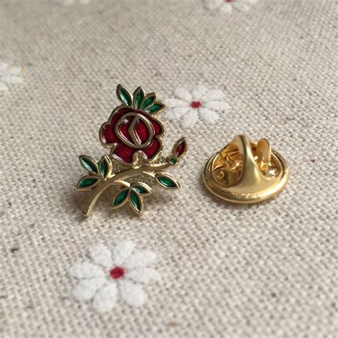 10pcs Cute Small Soft Enamel Lapel Pin Badge Rose Personality Unique