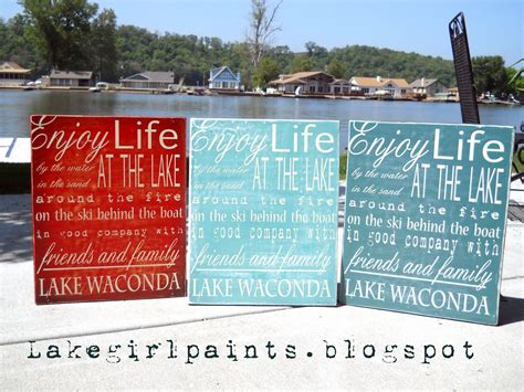 Lake Girl Paints Lake Word Art In Color