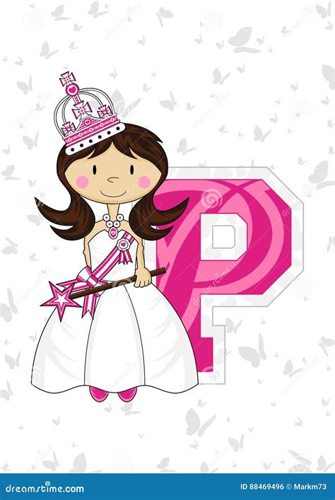 P Is For Princess Stock Vector Illustration Of Educating 88469496