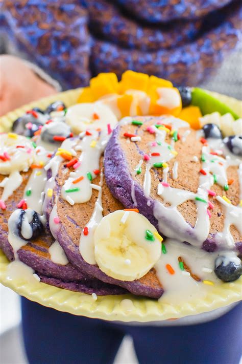 Vegan Purple Sweet Potato Pancakes 4 Radiant Rachels