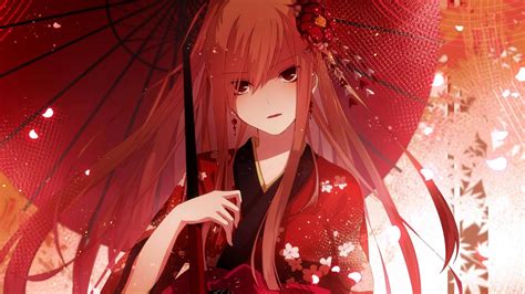 Download free red images anime x for mobile wallpapers for your cell phone. Wallpaper : flowers, anime girls, red, umbrella, original characters, pink, kimono, computer ...