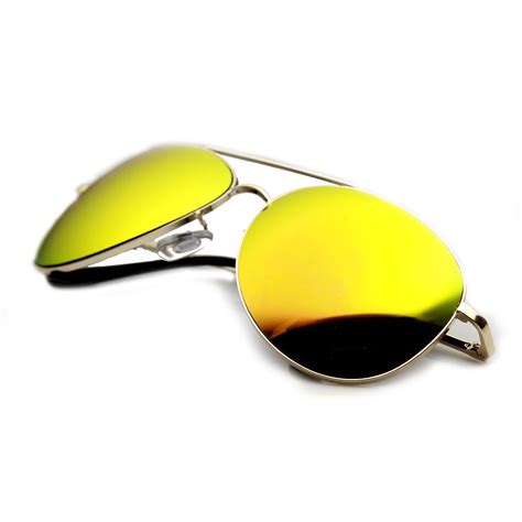 Premium Full Metal Flash Mirror Lens Aviator Sunglasses 1492 Zerouv