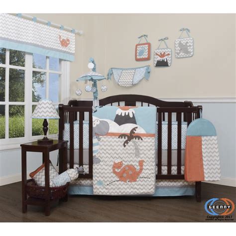 Crib bedding sets make the nursery perfect. Harriet Bee Hollywood Baby Boy Dinosaurs Nursery 13 Piece ...