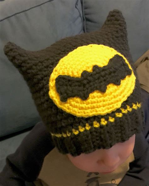 Crochet Batman Hat Etsy Crochet Batman Handmade Crochet Hats