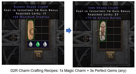 Charm Recipes Charms Guide Affixes Crafting Diablo 2 Resurrected 2022