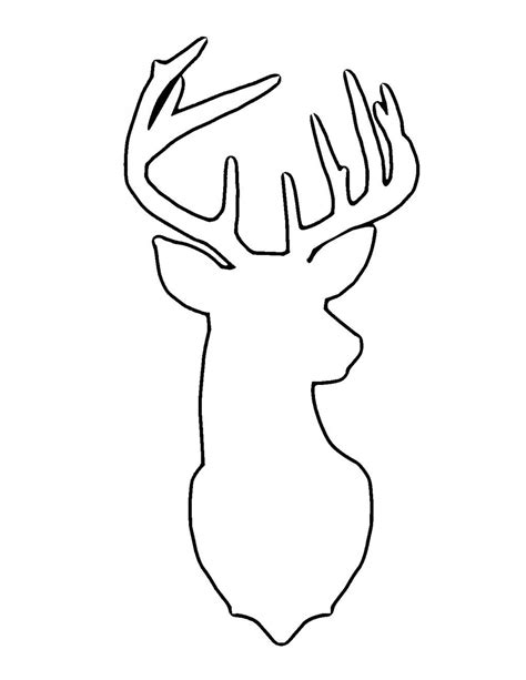 Buck Head Silhouette Outline Bird Outline Deer Head Silhouette Deer