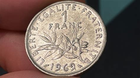 1969 France 1 Franc Coin Values Information Mintage History And