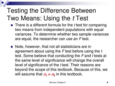 PPT Testing The Difference Between Two Means Using The T Test PowerPoint Presentation