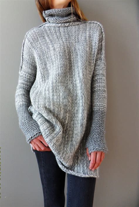 Oversized Alpaca Chunky Knit Sweater Loose Knit Sweater Etsy Loose Knit Sweaters Sweaters
