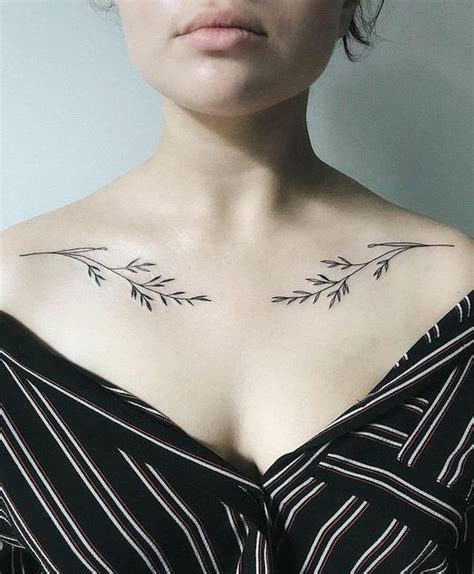 35 Cool Collar Bone Tattoo Ideas For Girls Chest Tattoos For Women Collar Bone Tattoo Tattoos