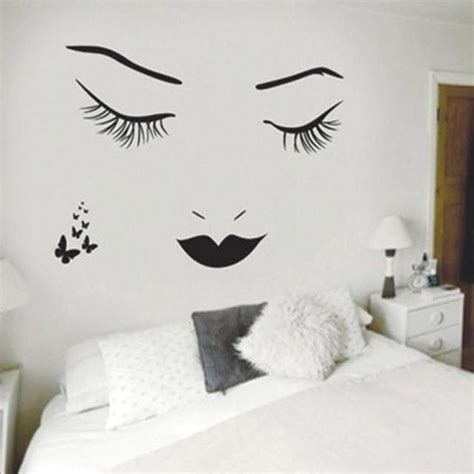 Newest Home Bedroom Decorative Vinyl Wall Sticker Decals Sex Lady Face Wallpaper In Wall