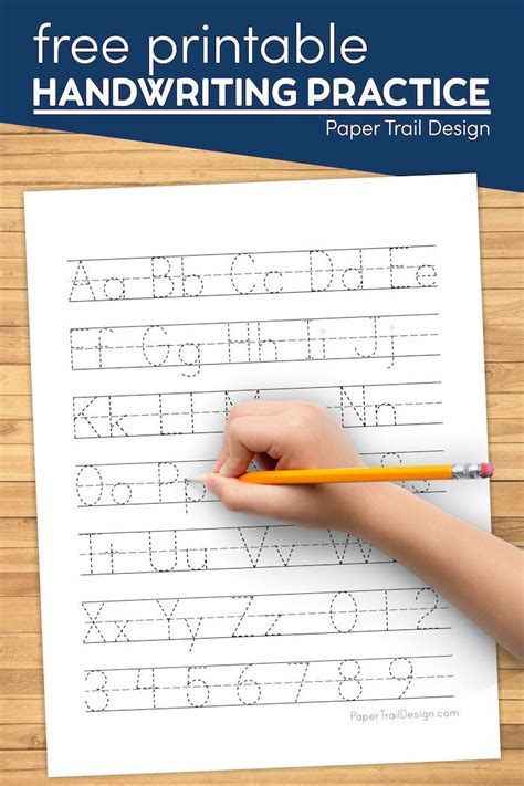 Handwriting Practice Free Kindergarten Handwriting Alphabet Writing