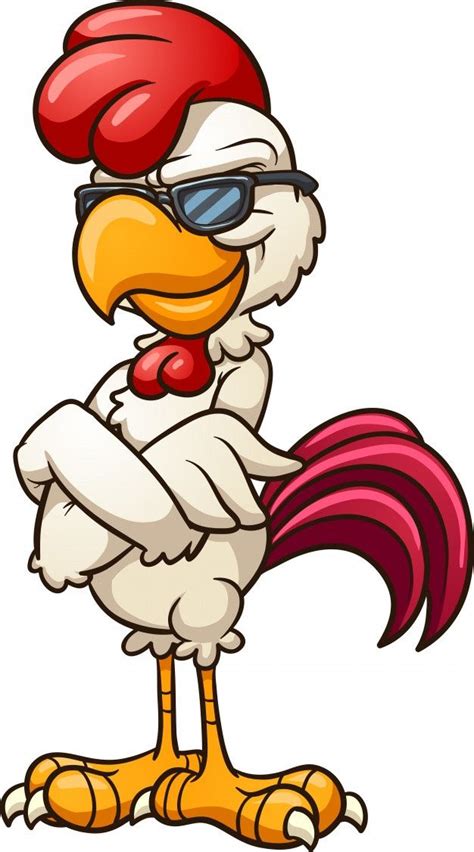 Premium Vector Cool Chicken Cartoon Chicken Chicken Illustration
