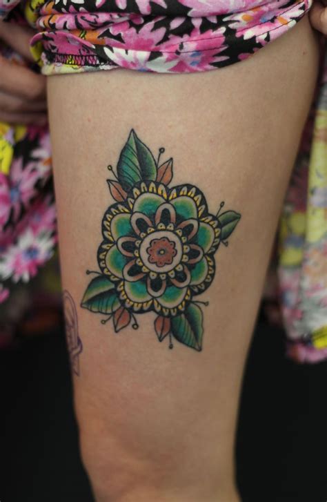 Healed Mandala Tattoo By Aaron Breeze Tattoos Mandala Tattoo Cuff