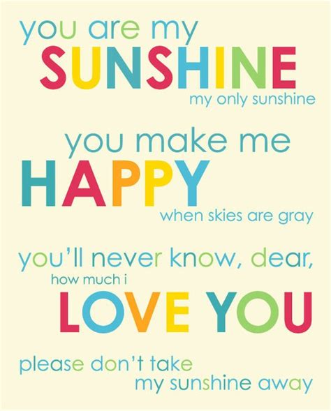 Items Similar To You Are My Sunshine Inspirational Quotesong 8x10