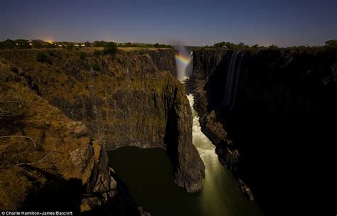 Stunning Moonbow Captured Over Victoria Falls Daily Mail Online