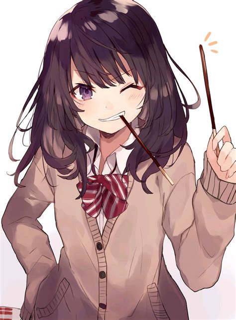 Anime Girl With Black Hair I Love Anime Me Anime Chica Anime Manga