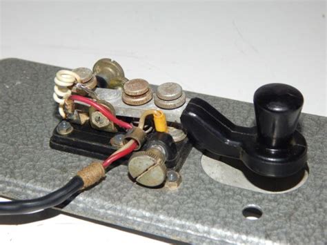 Original Russian Military Miniature Morse Code Telegraph Key With Base Ebay