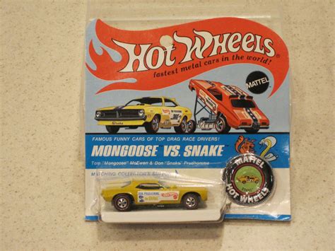 Vintage 1970s Redline Hot Wheels Snake And Mongoose Top Fuel Rail