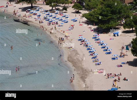 View Of Beach From Mirador De Sa Punta Cala Santa Galdana Menorca