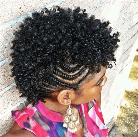 Weave hairstyles are a great alternative to styling your own natural hair, especially when you're ready for a the black hair combined with some shine spray really brings out the curls in this hairstyle. Braided Mohawk With Curly Weave Tutorial | Short Hairstyle ...