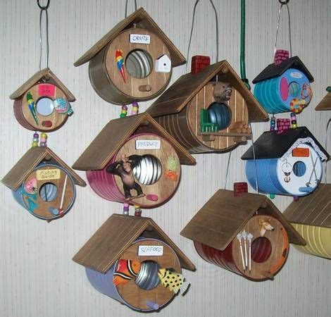 Check spelling or type a new query. bird houses made from coffee cans. | Knutselideeën, Vogels
