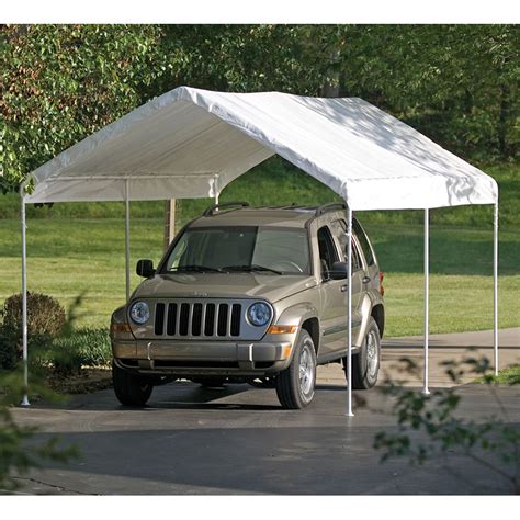 I was looking for a solution to give me a shaded work area when doing auto. ShelterLogic 10 ft. x 20 ft. MAX AP Canopy