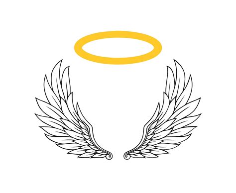 Angels Wings And Halo Svg Wings Svg Halo Svg Png Eps Dxf Etsy