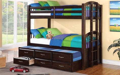 Bn Bb05 Single Bunk Bed With Trundle Baongoc Wooden Furniture