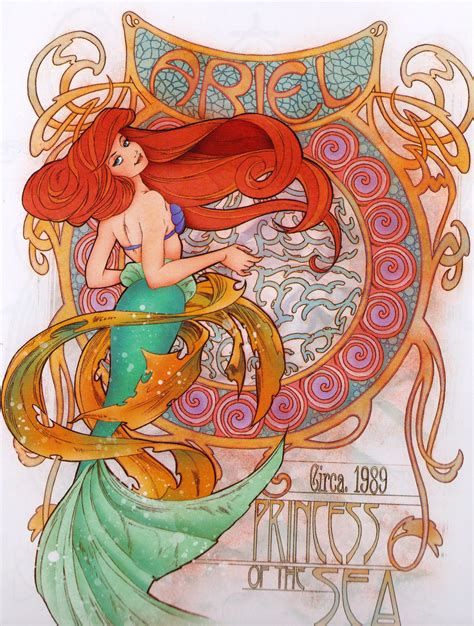 Art Nouveau Ariel From Art Of The Disney Princess Disney Princess Art