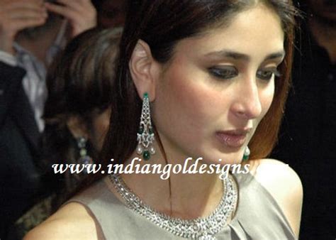 Gold And Diamond Jewellery Designs Kareena Kapoor In Diamond Necklace Set