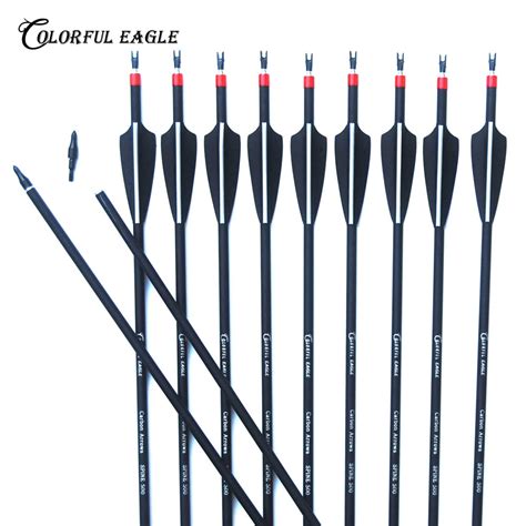 Fashion Merchandise 30 Archery Carbon Arrows Spine 500 For Compound