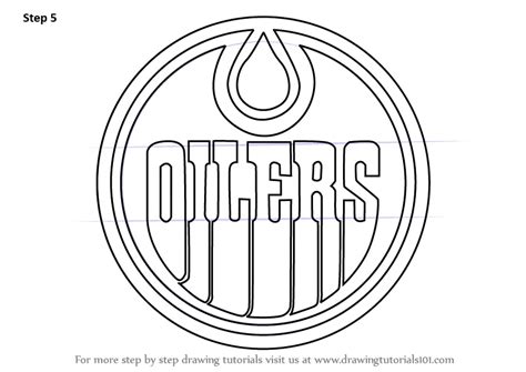 How To Draw Edmonton Oilers Logo Nhl Step By Step