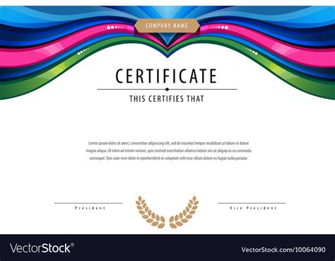 Modern Certificate And Diplomas Template Vector Image