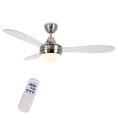 Brightwatts 52 inch led ceiling fan best classic: 48 Inch Sebring Brushed Chrome Clear Ceiling Fan With ...