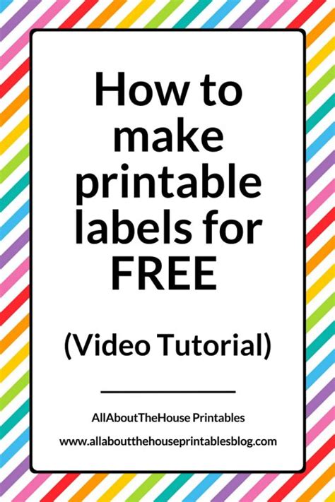 How To Make Printable Labels For Free Using Canva