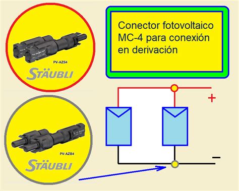Coparoman Conector Fotovoltaico Mc 4 Para Conexión En Derivación
