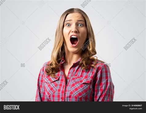 Scared Young Woman Image And Photo Free Trial Bigstock