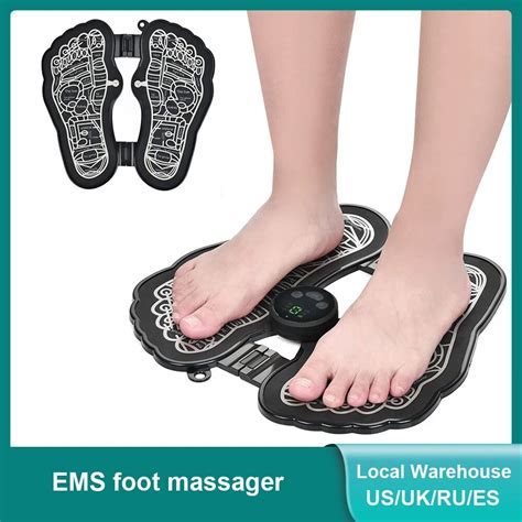 Electric Ems Foot Massager Leg Reshaping Pad Feet Muscle Stimulator Mat Stock Relax 6 Modes 春早割