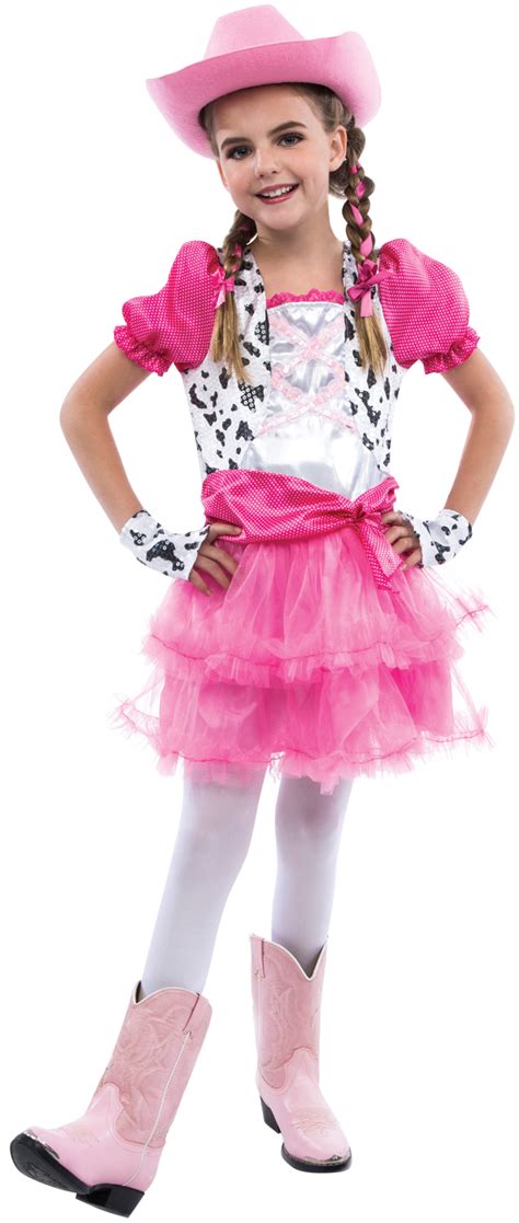 Living Fiction Adorable Cowgirl Halloween 3pc Girl Costume Pink