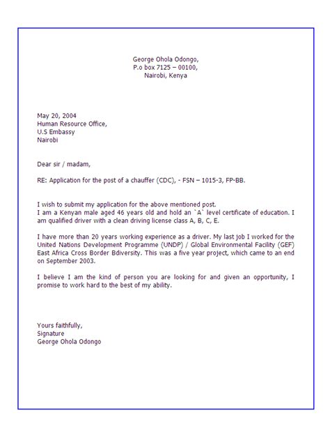 How To Write A Job Application Letter Job Application Cover Letter