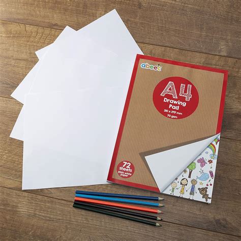 Buy Abeec A4 Plain Paper Drawing Pad 72 Sheet Sketch Book A4