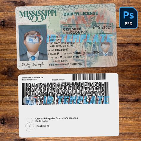 Mississippi Driving License Psd Template New Driving License Template
